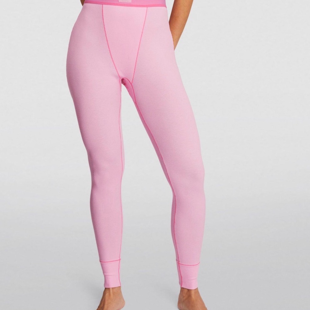 SKIMS Soft Pink Ribbed Leggings
